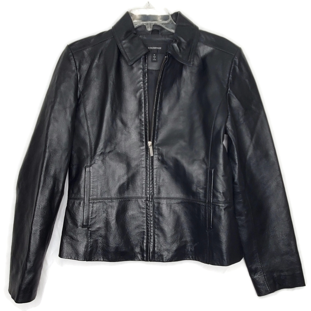 Colebrook Womens Leather Jacket Medium Zip Up